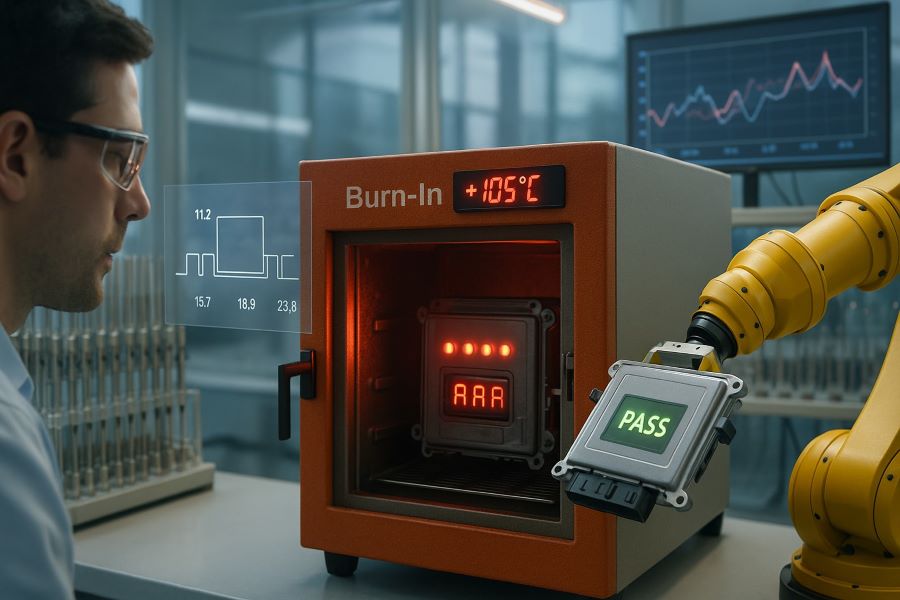 Тестирование ECU: in-circuit проверка и протоколы Burn-In перед поставкой 🔌🚚