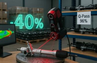 Рулевые рейки оптом: как снизить процент рекламаций на 40 % с помощью 3-D-сканирования партий 🔧